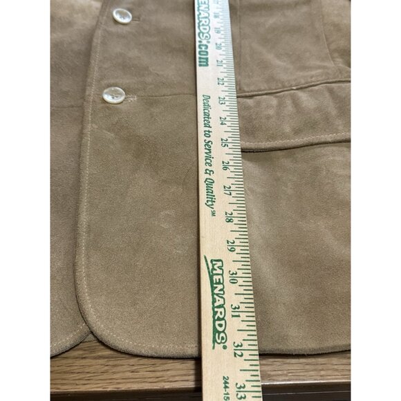 Banana Republic Mens Size Medium Genuine Leather Button Down Blazer Preppy - Picture 5 of 16